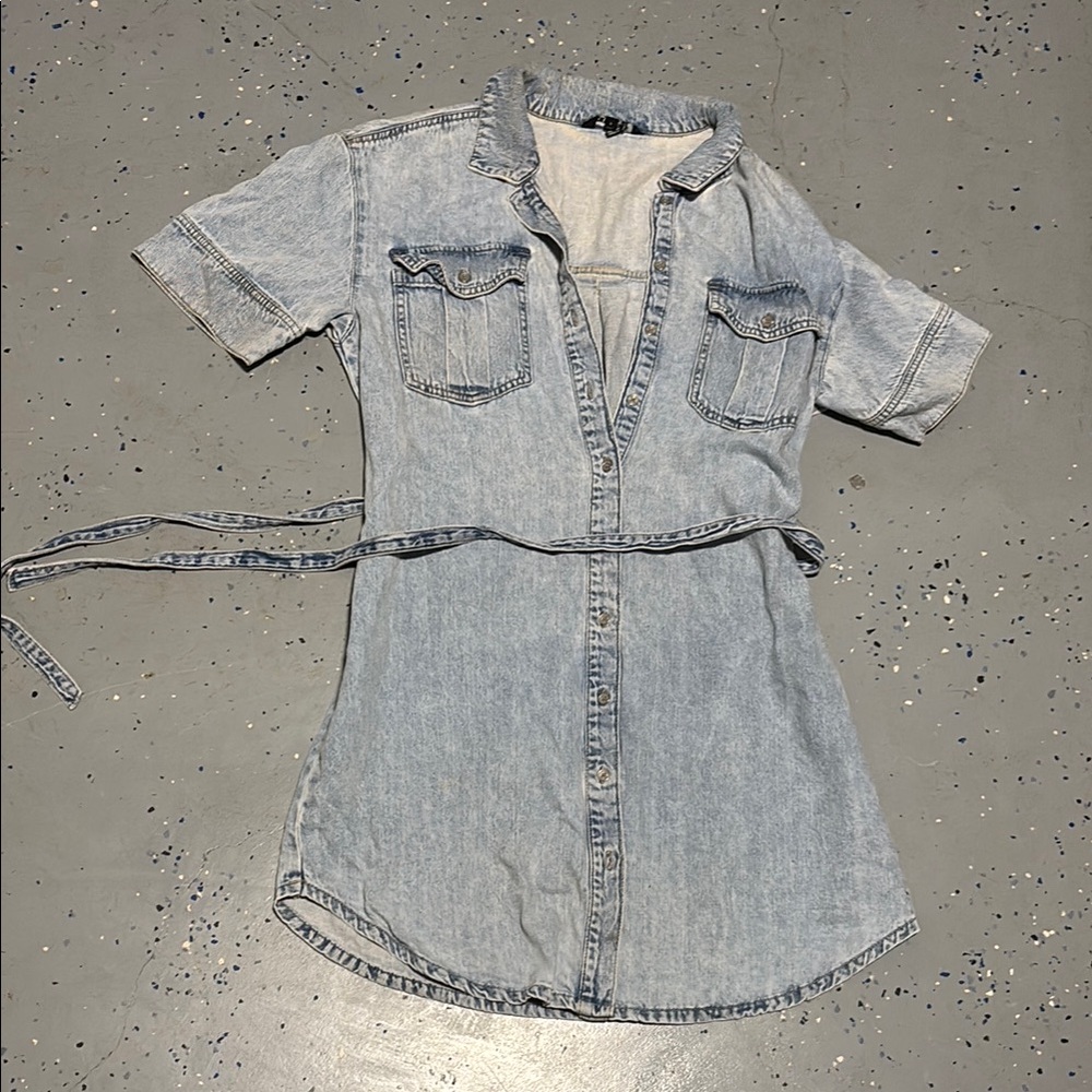 Light Blue Denim Shirt Dress DKNY jeans dress size large